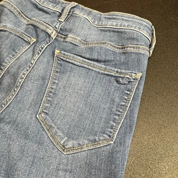 Hollister High-Rise Jean Legging Womens 7R Blue Distressed Denim Skinny Jeans - Picture 3 of 10